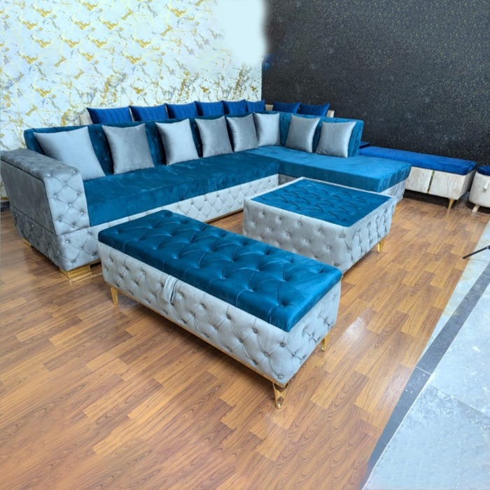 Luxury L-Shape Sofa Set - Image 5